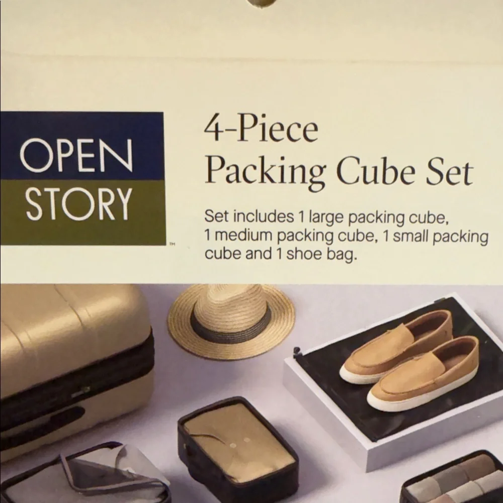 Open Story Gray Packing Cube Set. Set of 4.